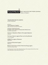 Footprint Journal - Footprint 23 The Architecture of Logistics