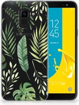 Geschikt voor Samsung Galaxy J6 2018 Uniek TPU Hoesje Leaves