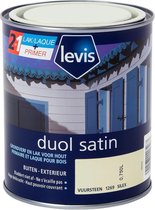 Levis Duol - Hout Buiten - Primer & Lak - Satin - Vuursteen - 0.75L
