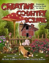 Creative Country Scenes Grayscale Coloring Book for Adults