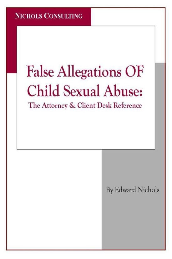 False Allegations Of Child Sexual Abuse - cover
