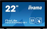 iiyama ProLite T2235MSC touch screen-monitor 54,6 cm (21.5'') 1920 x 1080 Pixels Zwart Multi-touch Tafelblad