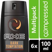 AXE Dark Temptation Deodorant - 6 x 100 ml - Voordeelverpakking