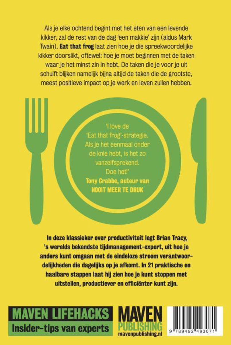 Eat that frog - back cover
