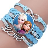 Armband blauw Frozen Elsa en Anna