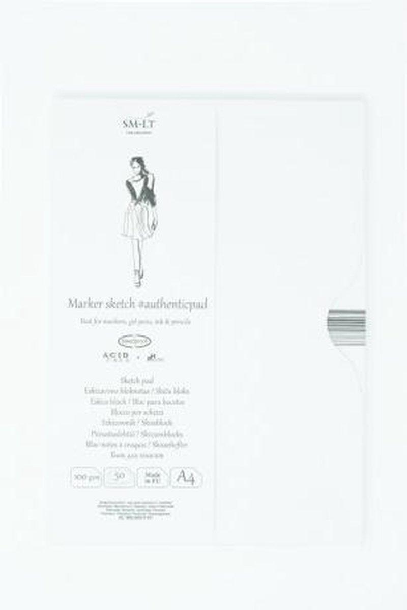 SMLT tekenpapier map A4 marker 100gr 50 vel voor kinderen.