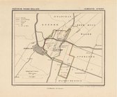 Historische kaart, plattegrond van gemeente Oudorp in Noord Holland uit 1867 door Kuyper van Kaartcadeau.com