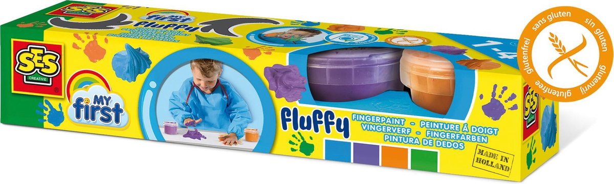 SES My First Fluffy vingerverf - Hobbyverf - Pastelkleuren