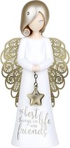 You are an Angel - ASF004 - The best things in life are friends  - Engel beeldje - Beschermengel - Geluksengel - Geluksbrenger