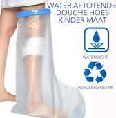 Waterdichte beenbeschermer voor kinderen met gebroken benen of huidproblemen, met gips of verband. Dekt zowel voet, scheenbeen en dijbeen.