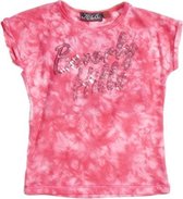 Knot so Bad-meisjes-t-shirt-kleur: roze met pailletten-maat 104
