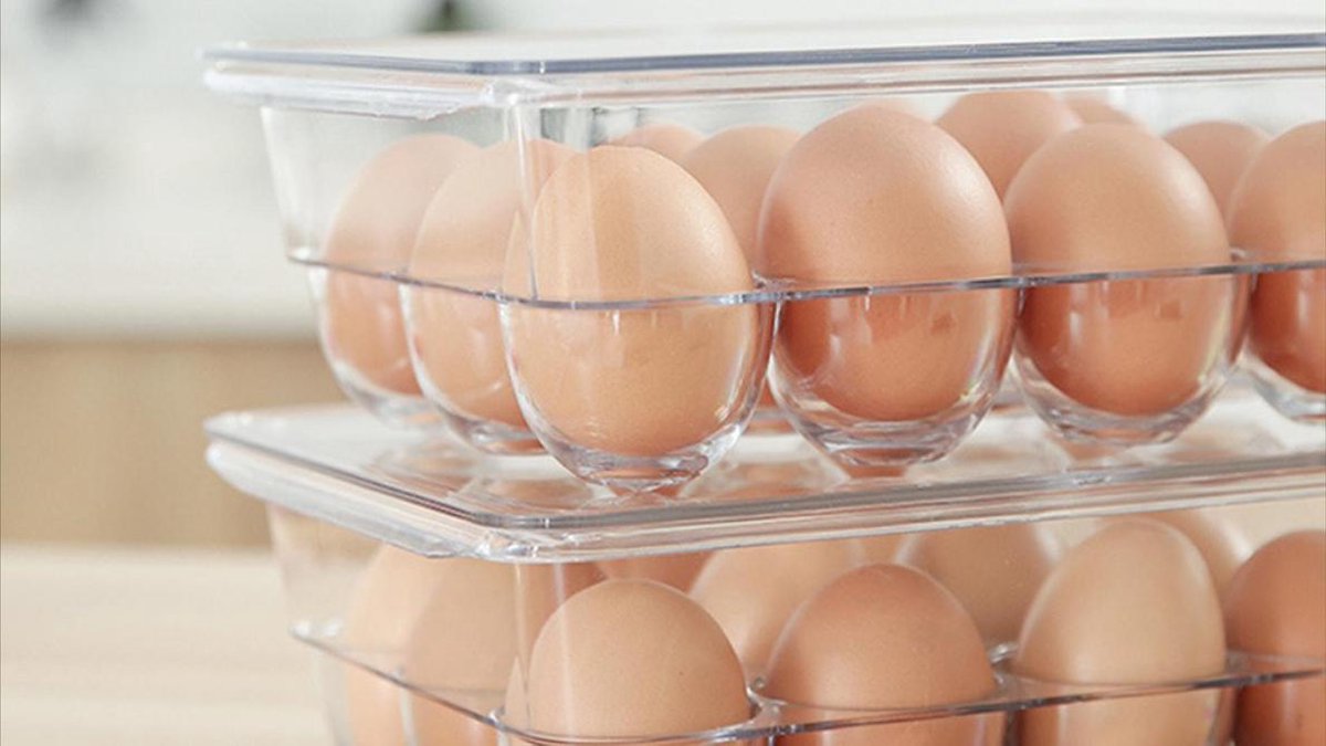 4 Stuks Eierhouder, Opbergdoos voor Eieren,Plastic Opbergdoos voor Eieren,Stapelbare Koelkast Antislip Eieropbergdoos voor Keuken, Koelkast,Kan 24 Eieren Bevatten (4 Kleuren