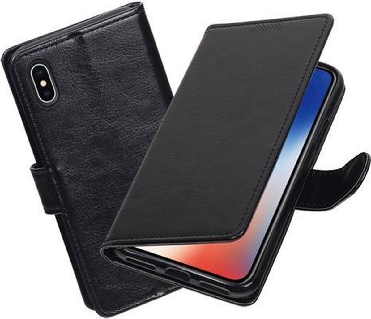 BestCases.nl Zwart Portemonnee booktype hoesje Apple iPhone X