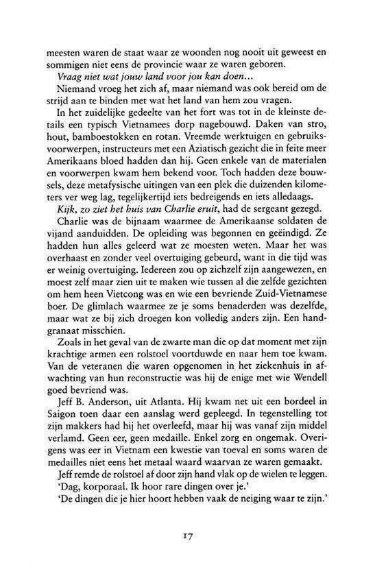 Tekstpagina over de ervaringen van soldaten in Vietnam, de impact van de oorlog en de terugkeer naar huis.