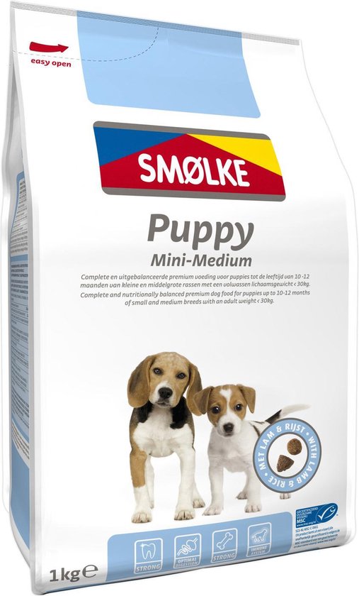 Smolke Puppy Mini/Medium Hondenvoer - bevat ook Lam en Rijst - 1 kg |  bol.com