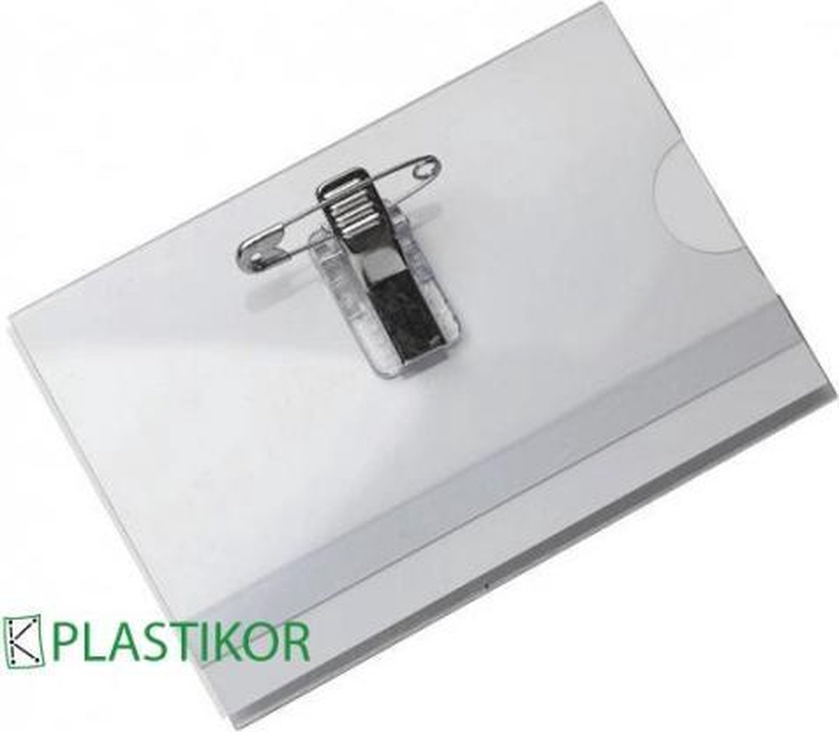 Plastikor badges met clip en speld 60x90mm - 25 Stuks