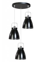 Hanglamp Acate zwart balk met drie lampen