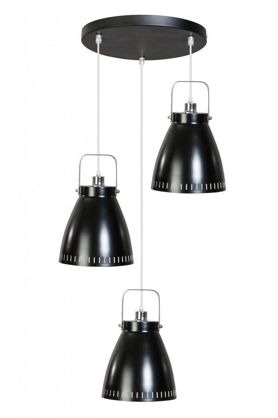 Hanglamp Acate zwart balk met drie lampen | bol
