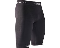 Herzog PRO Sport Compressiebroek - Slidingbroek - Liesbroek - Heren - Dames - zwart - Maat 3