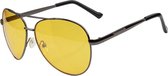 Premium Nachtbril | Night Vision | Autobril | Nachtbril Met Etui | Polarized Mistbril | Auto Bril - Geel & Zwart