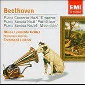 Beethoven: Piano Concerto No. 5 "Emperor"; Piano Sonatas Nos. 8 "Pathétique" & 14 "Moonlight"