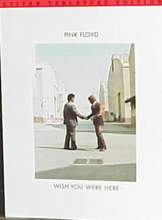 Pink Floyd - Wish You Were Here albumhoes met twee mannen die elkaar de hand schudden.