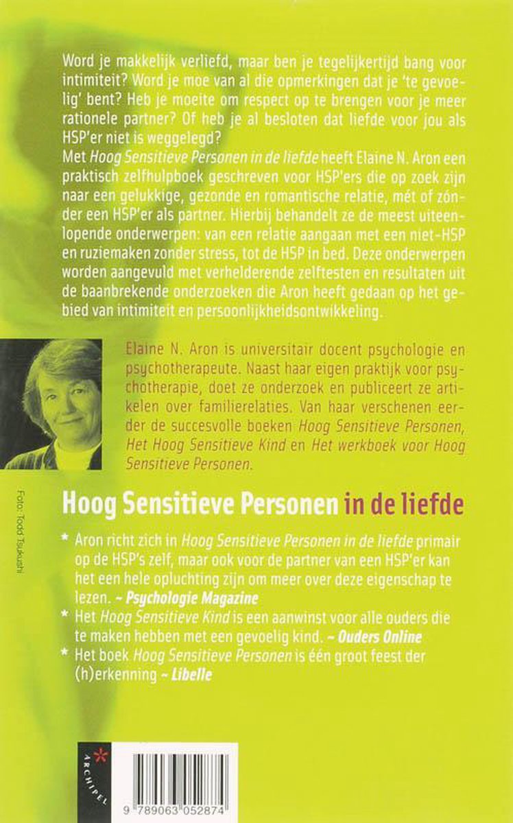 Hoog Sensitieve Personen In De Liefde - back cover