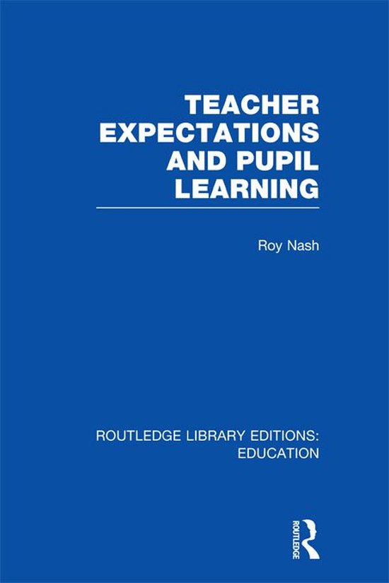 Teacher Expectations and Pupil Learning (Rle Edu N) - cover