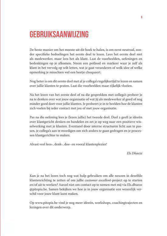 Pagina met de titel 'GEBRUIKSAANWIJZING' in rode letters, gevolgd door tekst.