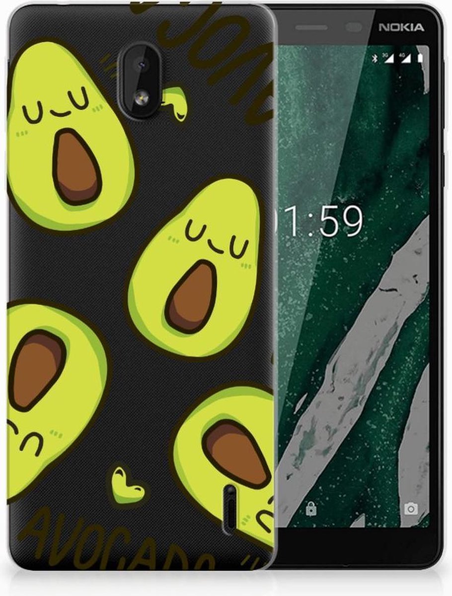 Nokia 1 Plus Telefoonhoesje met Naam Avocado Singing