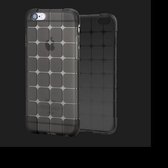 Apple Iphone 6 / 6S Doorzichtig zwart achterkant hoesje (blokjes)