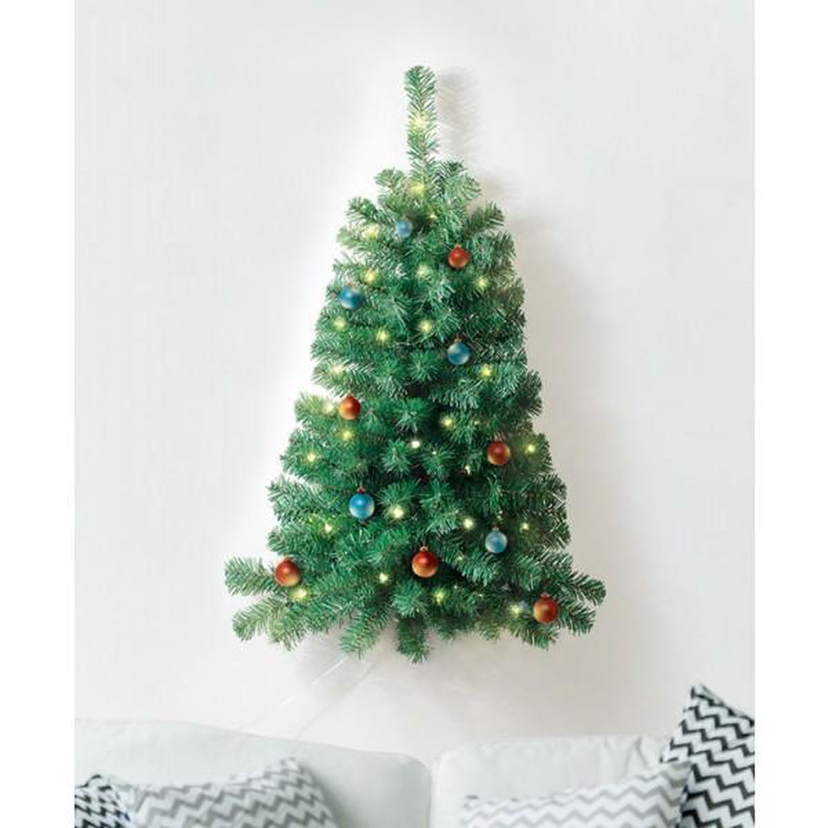 Ideaworks Halve Muur Kerstboom met verlichting | bol.com