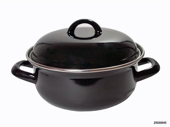 Braadpan - Emaille - 20cm - Zwart