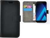 Zwart Effen Wallet Bookcase Telefoonhoesje Samsung Galaxy A3 (2017)
