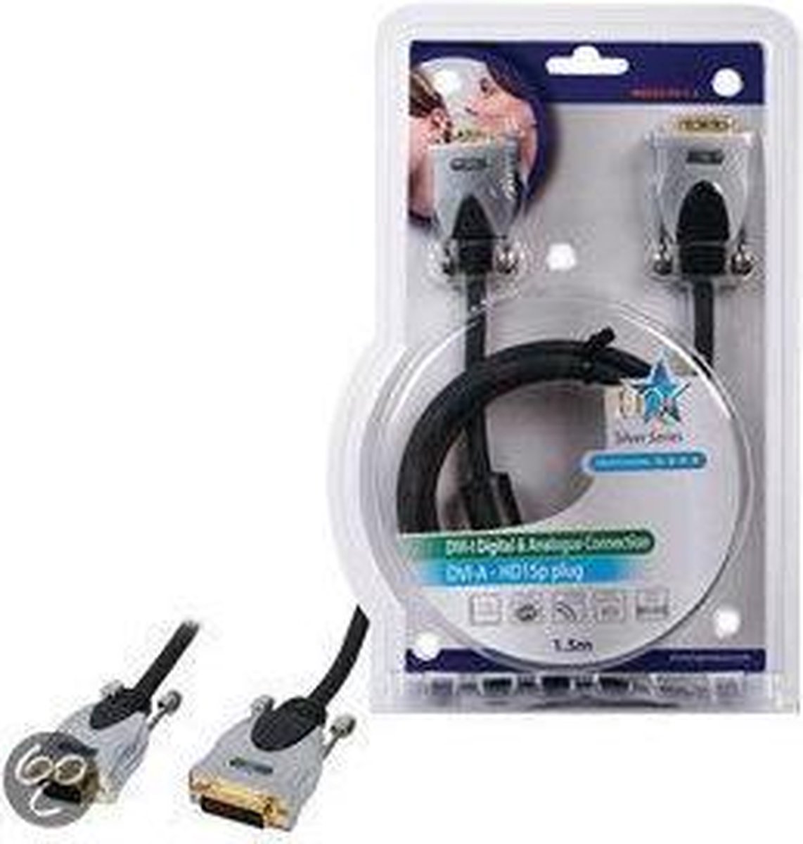 HQ Hoge Kwaliteit Dvi-a - Hd15p Aansluitkabel 1.50 M