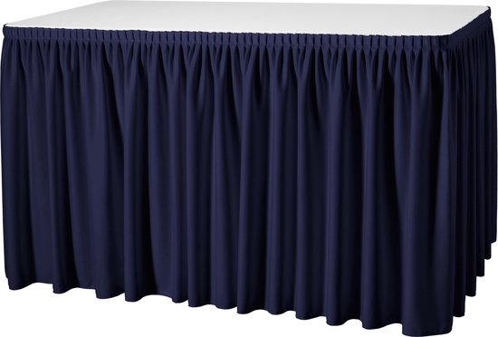 Jupe de table Plissé PR 410x73cm Navy