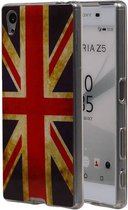 Britse Vlag TPU Backcover Case Hoesje voor Sony Xperia Z5 UK