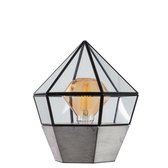 Fame tafellamp E27 matt coffee / helder glass