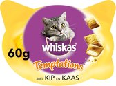 Whiskas Snack WHISKAS Temptations kip en kaas - 60 gram