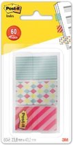 Post-It Index Smal candy voor ft 23,8 x 43,2 mm, 3 x 20 tabs