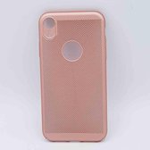 Voor IPhone XR – hoes, cover – TPU – metaal gaas look – roze goud