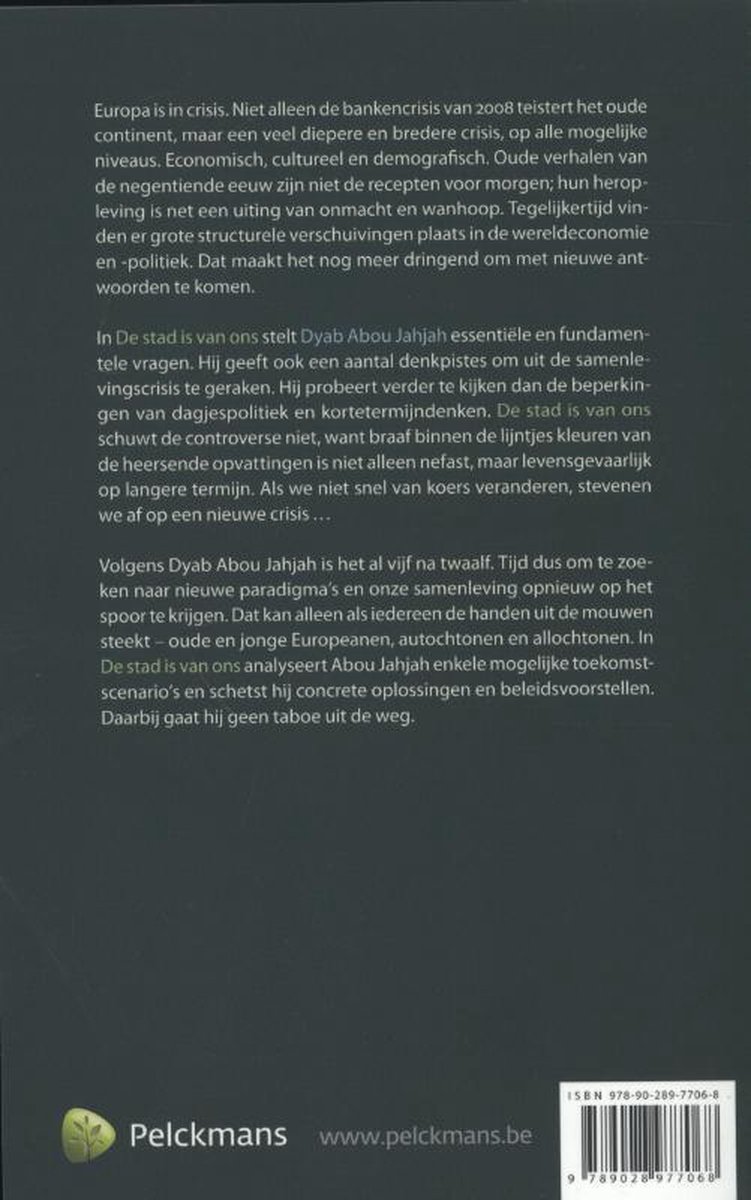 De stad is van ons - back cover
