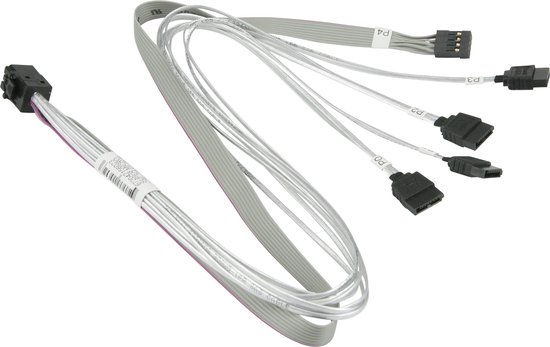 Supermicro CBL-SAST-0616 tussenstuk voor kabels MiniSAS HD (SFF-8643) SATA Grijs