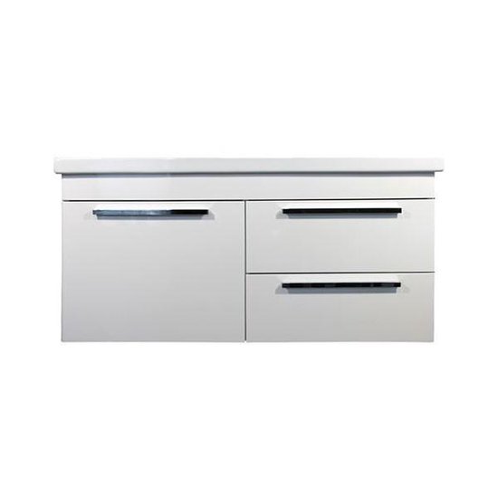 bol.com | Badkamermeubel Surf Hangend 120x50x45cm MDF Hoogglans Wit