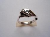 Robimex Collection Zilveren Ring Dolfijn