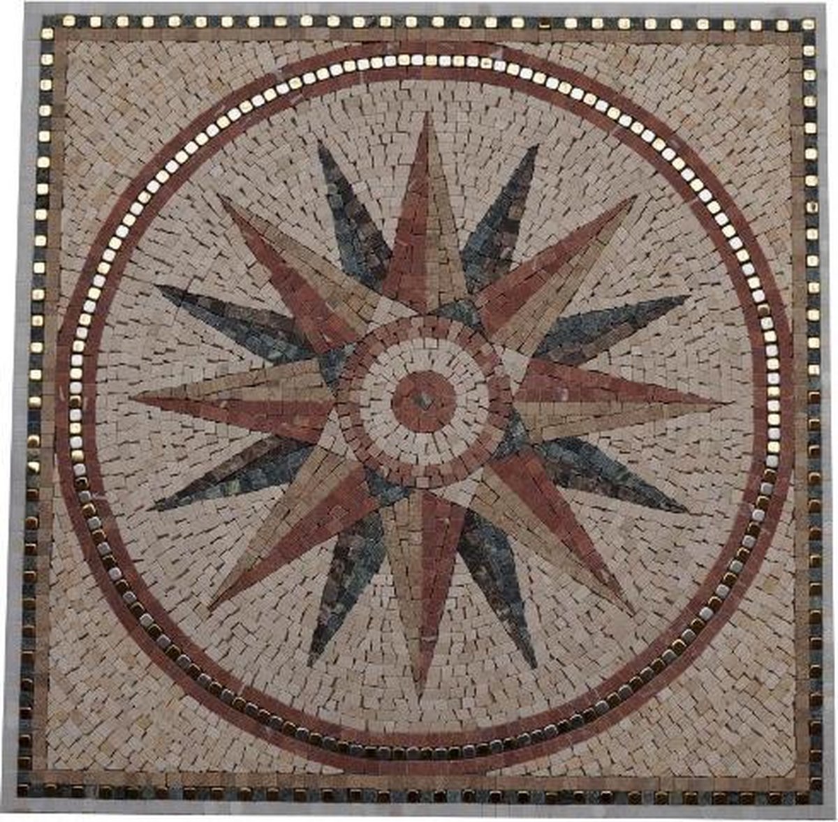 Mozaiek medallion Zon 60 x 60