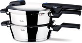 Fissler Pannenset Vitaquick Snelkookpan 4,5L Snelbraadpan 2,5L