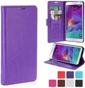 KDS Smooth wallet case hoesje Samsung Galaxy Note 4 paars