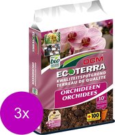 Dcm Potgrond Ecoterra Orchideeën - Potgrond - 3 x 10 l Bio