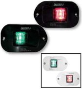 FOS serie 12 LED inbouw navigatieverlichting BB/SB - Witte behuizing